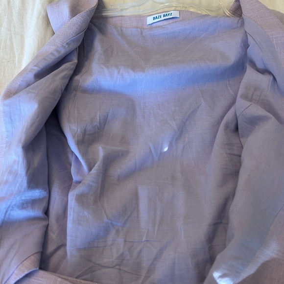 Daze Dayz Lavender Vest & Hi Rise Shorts Set Size M Ramie Cotton Spring Easter - Picture 9 of 9